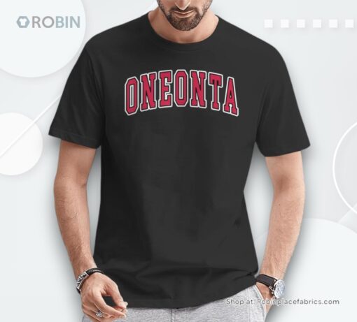 Oneonta New York Varsity Arched Text Red & Oneonta Unisex Shirt