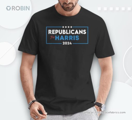 Patriotic American Republicans For Harris Unisex Shirt