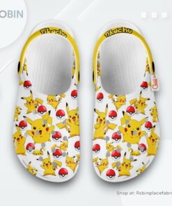 Pikachu Crocs Shoes Pattern Style, Pikachu Footwear
