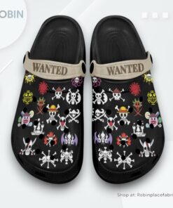 Pirate Crews Symbols Black Crocs Shoes