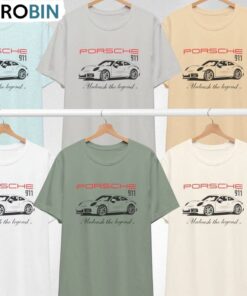 Porsche 911 New Rare T Shirt, Unleash The Legend Short Sleeve Crewneck Porsche 911 New Rare T Shirt, Unleash The Legend Short Sleeve Crewneck