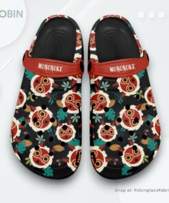 Princess Mononoke Mask Crocs Shoes Pattern Style