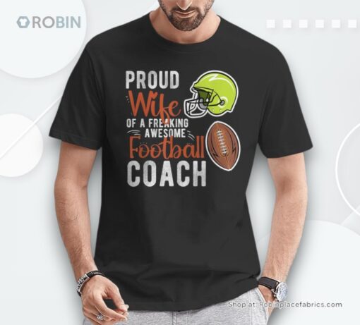 Proud Wife Of A Football Coach Wife Football Coach’s Wife Unisex Shirt
