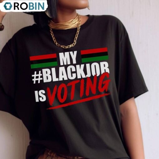 Quote Voting Is My Black Job Shirt, Trendy Political Sayings Long Sleeve Tee Tops