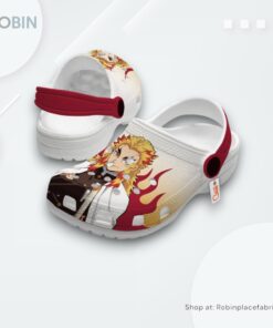 Rengoku Crocs Shoes Custom, Demon Slayer Anime Unique Gifts