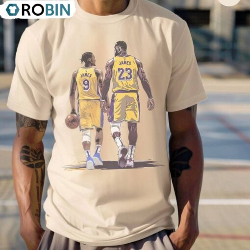 Retro Bronny James Unisex Hoodie, LeBron And Bronny Shirt Long Sleeve