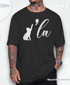 Retro Cat Comma La Cat Ladie La Boys Girls Unisex Shirt