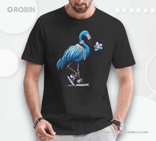 Retro Flamingo Chucks And Pearls Comma La Kamala Harris 2024 Unisex Shirt