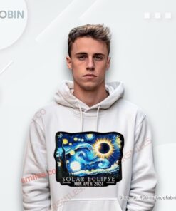 Retro Starry Night & Solar Eclipse Of April 8, 2024 Shirt Retro Starry Night & Solar Eclipse Of April 8, 2024 Shirt