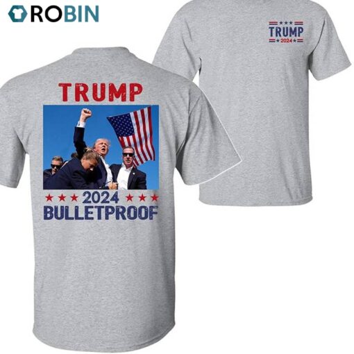 Retro Trump Bulletproof Shirt, Trump Assassination Crewneck Long Sleeve