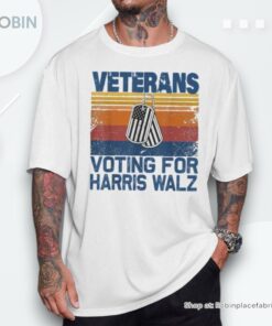 Retro Vintage Veterans Voting For Harris Walz Waltz 2024 Unisex Shirt Retro Vintage Veterans Voting For Harris Walz Waltz 2024 Unisex Shirt