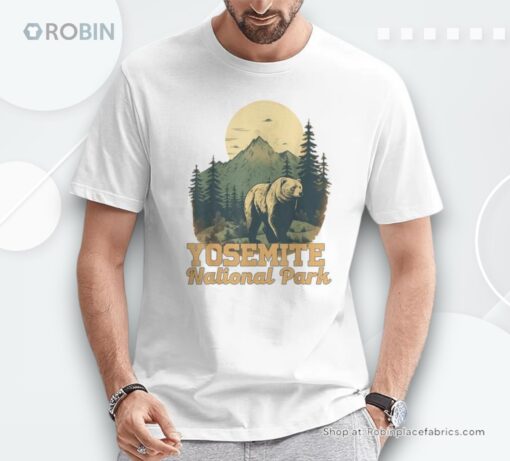 Retro Yosemite National Park Usa Vintage Hiking Travel Road Unisex Shirt