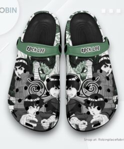 Rock Lee Crocs Shoes Manga Style Personalized, Rock Lee Shoes