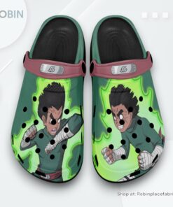 Rock Lee Eight Gates Crocs Shoes, Naruto Anime Merch Rock Lee Eight Gates Crocs Shoes, Naruto Anime Merch