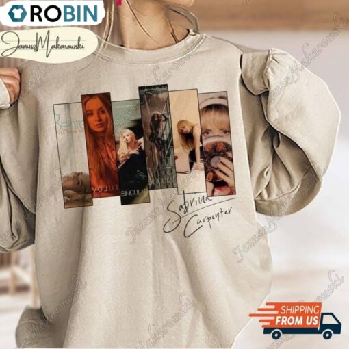 Sabrina Carpenter Shirt, Espresso Album Short Sleeve Crewneck