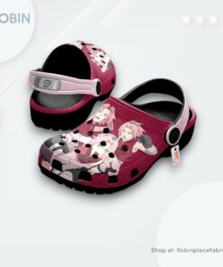 Sakura Haruno Crocs Shoes Pattern Style, Sakura Shoes