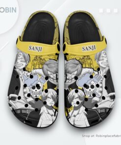 Sanji Crocs Shoes Manga Style Personalized, Sanji Gifts for Fans