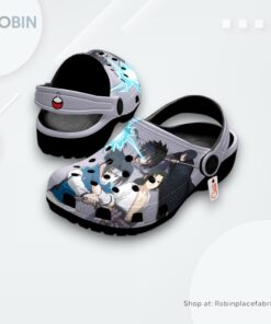 Sasuke Uchiha Crocs Shoes Pattern Style, Sasuke Merchandise