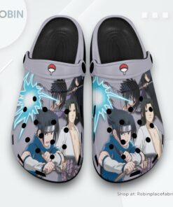 Sasuke Uchiha Crocs Shoes Pattern Style, Sasuke Merchandise