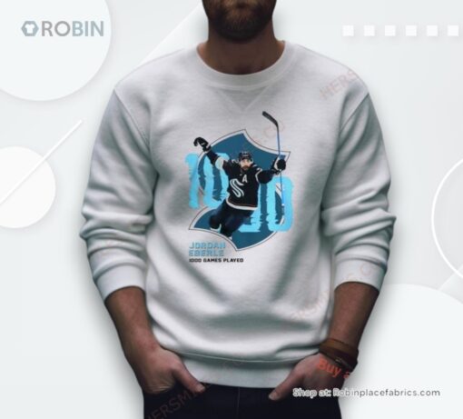 Seattle Kraken Jordan Eberle 1000Th Game Shirt