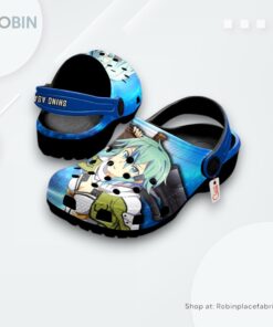 Sinon Crocs Shoes, Anime Gifts Sinon Crocs Shoes, Anime Gifts