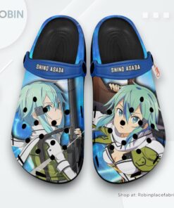 Sinon Crocs Shoes, Anime Gifts Sinon Crocs Shoes, Anime Gifts