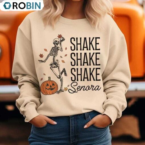 Skeleton Halloween Short Sleeve , Trendy Shake Shake Shake Senora Shirt Tank Top