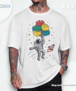 Space Astronaut Master Builder Building Blocks Brick Unisex Shirt