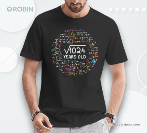 Square Root Of 1024 32nd Birthday 32 Year Old Math Unisex Shirt