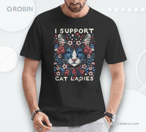 Support Childless Cat Ladies Floral Unisex Shirt