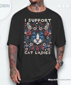 Support Childless Cat Ladies Floral Unisex Shirt