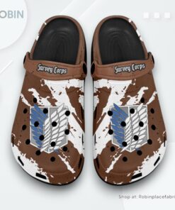 Survey Corps Brown Crocs Shoes, Anime Gifts