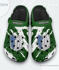 Survey Corps Green Crocs Shoes, Anime Gifts