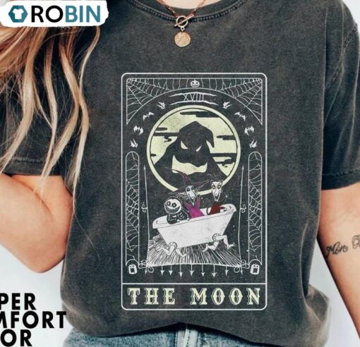 The Moon Tarot Oogie Boogie Short Sleeve , Trendy Oogie Boogie Shirt Long Sleeve