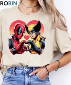 Trendy Deadpool And Wolverine Shirt, Cute Wolverine Deadpool 3 Movie Long Sleeve Hoodie Trendy Deadpool And Wolverine Shirt, Cute Wolverine Deadpool 3 Movie Long Sleeve Hoodie