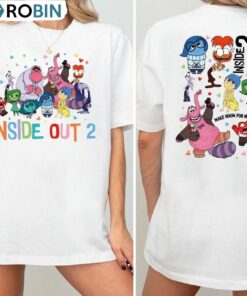 Trendy Disney Pixar Unisex Hoodie, New Rare Inside Out 2 Shirt Long Sleeve