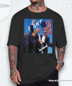 Trump Fight Fist Stand Rally Shot 2024 Signature Edition Unisex Shirt
