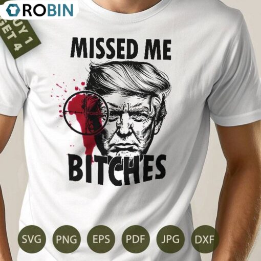 Trump Shot Maga Republican Unisex Hoodie, Limited You Missed Bitches Shirt Sweater