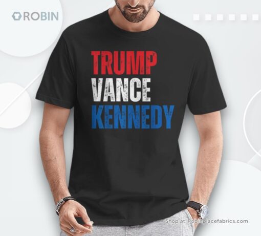 Trump Vance Kennedy Presidential Campaign Flag Usa 2024 Unisex Shirt