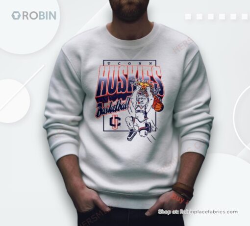 Uconn Huskies Basketball Mascot Dunking 2024 Shirt