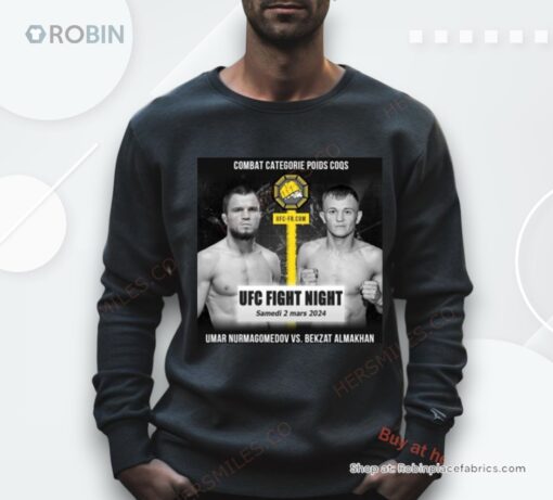 Umar Nurmagomedov Vs Bekzat Almakhan Ufc 2 Mar 2024 Shirt