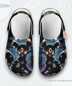 Umbreon Crocs Shoes Custom Art Style, Pokemon Fan Gears