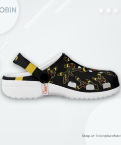 Umbreon Crocs Shoes Pattern Style, Pokemon Merchandise