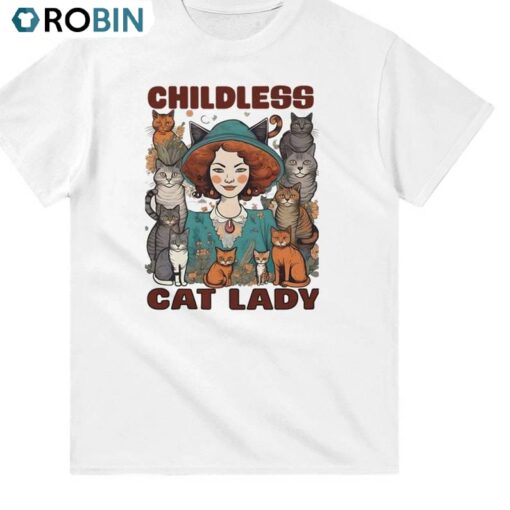 Unique Childless Cat Lady Shirt, Anti Republican Long Sleeve Tee Tops