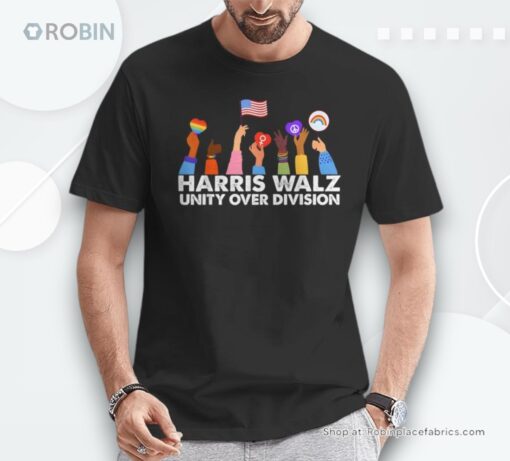 Unity Over Division Harris Walz 2024 Unisex Shirt