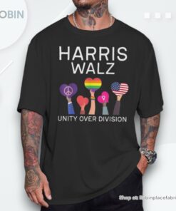 Unity Over Division Harris Walz For President 2024 Unisex Shirt