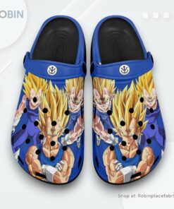 Vegeta Majin Crocs Shoes Pattern Style, Dragon Ball Anime Fan Gears Vegeta Majin Crocs Shoes Pattern Style, Dragon Ball Anime Fan Gears