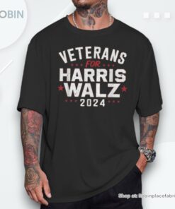 Veterans For Harris Waltz 2024 Election Vote Blue Democrat Unisex Shirt