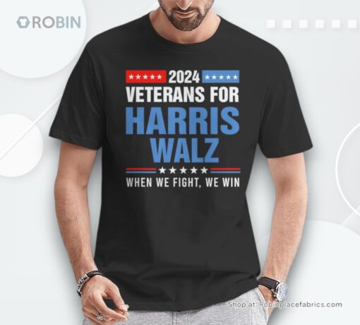 Veterans For Harris Walz 2024 Presidential Campaign Unisex Shirt