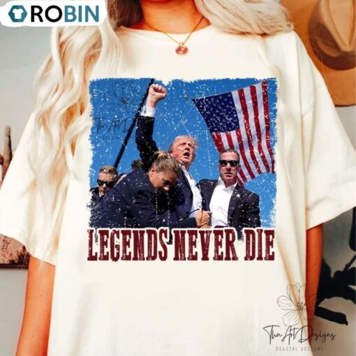 Vintage Legends Never Die Shirt, Trump Shot Unisex T Shirt Unisex Hoodie
